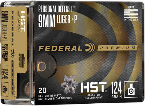 Federal Premium 9MM +P 124Gr 20Rd 10Bx/Cs Hst JHP