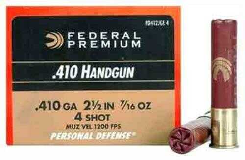 410 Gauge 20 Rounds Ammunition Federal Cartridge 2 1/2" 7/16 oz Lead #4