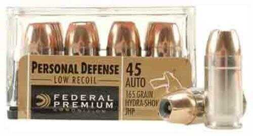 45 ACP 20 Rounds Ammunition Federal Cartridge 165 Grain Hollow Point