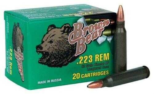 223 Remington 20 Rounds Ammunition Brown Bear 62 Grain Hollow Point