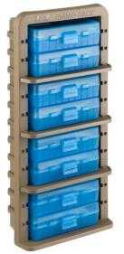 MTM Ammunition Rack with 8 P509M 50 Round Flip Top Boxes Clear Blue/Dark Earth Md: AR9M