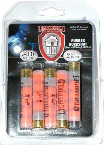 410 Gauge 5 Rounds Ammunition Lightfield Ammo 2 1/2" 1/4 oz Rubber #000 Buck