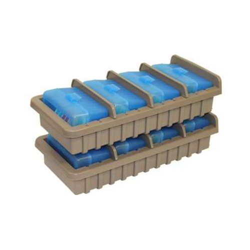 MTM Ammunition Rack W/ 4 Rs50 50Rnd Flip Top Boxes CLR Blue/DK ETH