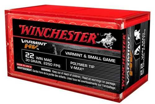 22 Winchester Magnum Rimfire 50 Rounds Ammunition 30 Grain V-Max