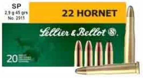 22 Hornet 20 Rounds Ammunition Sellier & Bellot 45 Grain Soft Point