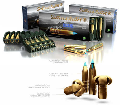 Sellier & Bellot 308 Win 165Gr TXRG Blue Ammo 20 Round