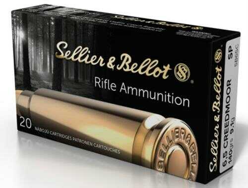 <span style="font-weight:bolder; ">6.5</span> <span style="font-weight:bolder; ">Creedmoor</span> 20 Rounds Ammunition Sellier & Bellot 131 Grain Soft Point