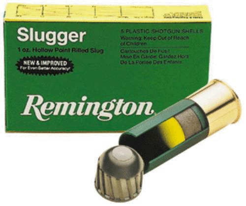12 Gauge 5 Rounds Ammunition Remington 2 3/4" 1 oz Rifled Slug #Slug