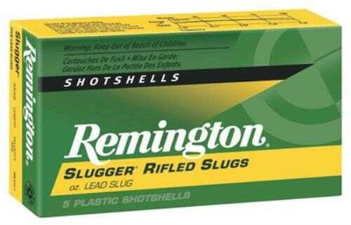 20 Gauge 5 Rounds Ammunition Remington 2 3/4" 5/8 oz Lead #Slug