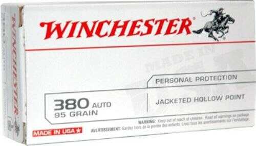 380 ACP 50 Rounds Ammunition Winchester 95 Grain Hollow Point