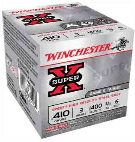 410 Gauge 25 Rounds Ammunition Winchester 3" 3/8 oz Steel #6