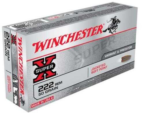 222 Remington 20 Rounds Ammunition Winchester 50 Grain Soft Point