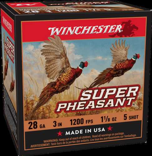 Winchester Super Pheasant 28 Gauge 3" #5 Lead Shot 1 1/8 Oz 25 Rounds