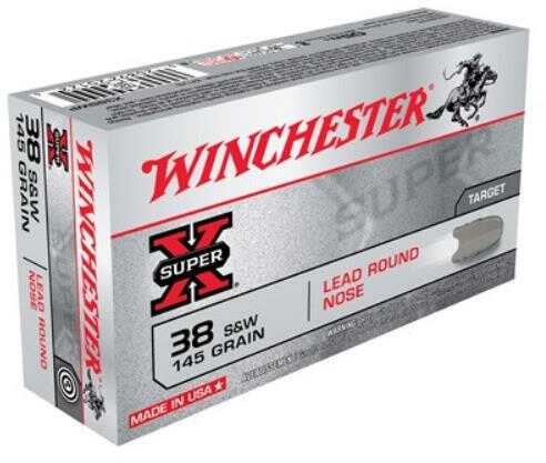 38 S&W 50 Rounds Ammunition Winchester 145 Grain Lead