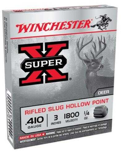 Winchester Ammunition Super-X Slugs .410 ga 3" 1800Fps. 1/4Oz. Rifled 5-Pack