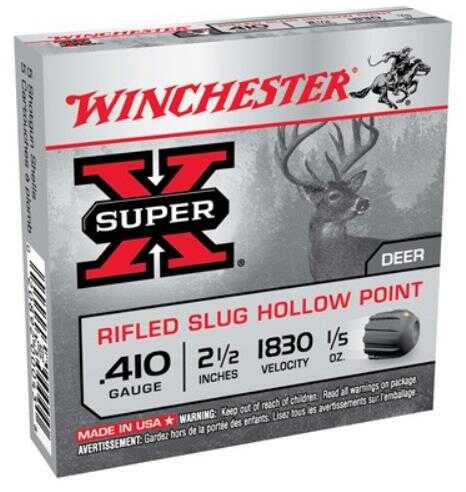 410 Gauge 5 Rounds Ammunition Winchester 2 1/2" 1/5 oz Lead #Slug