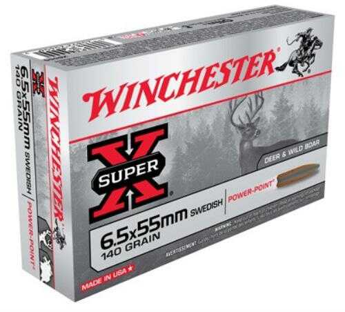 6.5X55mm 20 Rounds Ammunition Winchester 140 Grain Soft Point
