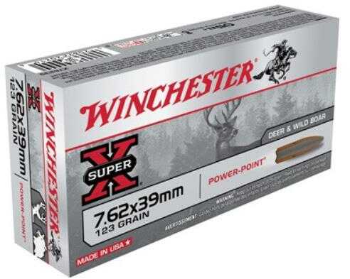 7.62X39mm 20 Rounds Ammunition Winchester 123 Grain Soft Point