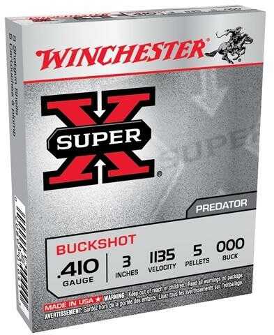 410 Gauge 5 Rounds Ammunition Winchester 3" 5 Pellets Lead #5 Buck