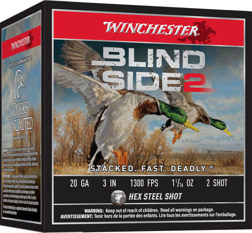 Winchester Blind Side 2 20ga 3" #2 1-1/16oz 25 Round Box