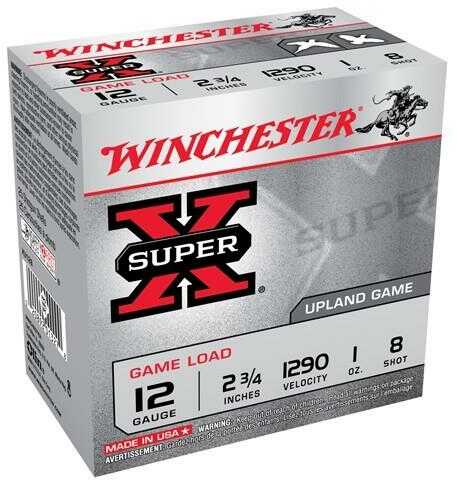 12 Gauge 25 Rounds Ammunition Winchester 2 3/4" 1 oz Lead #8