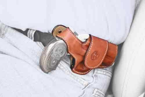 Bond Arms DRIVING Holster RH THUMBSNAP Leather Tan