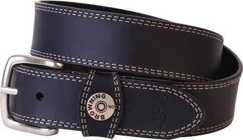 Browning Leather Belt 40" Black W/Shotshell Head On Loop