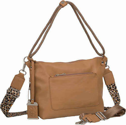 Bulldog Concealed Carry Purse Conv Hobo/crossbody Tan/cheeta