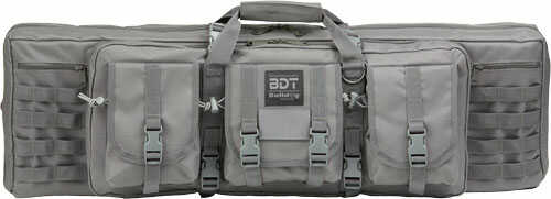 Bulldog 43" 2 Gun Tactical CSE 3 Large Accessory Pockets Grey
