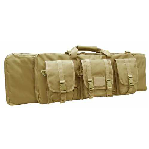 Bulldog Cases 43" Double Tactical Cs 3 Large Accessory Pockets Tan
