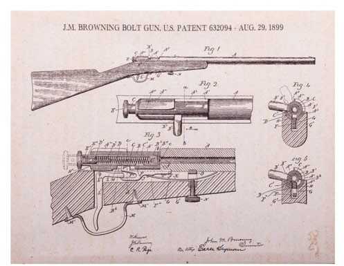 Browning Canvas Print Bolt .22 Rifle 14"X11"