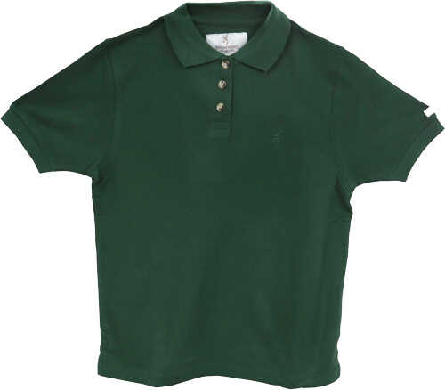 BROWNING SPECIAL PURCHASE WOMEN'S SS Sleeve Buck Mark Polo Medium Forest Green<