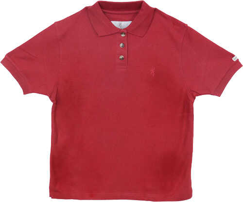 BROWNING SPECIAL SERVICE WOMEN'S SS Sleeve Buck Mark Polo Medium Earth Red<