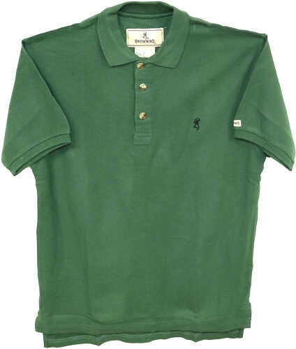 BROWNING SPECIAL SERVICE Jr. Short Sleeve Buck Mark Polo Jr. Large Forest Green<