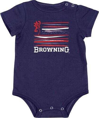 Browning BABY'S Chipmunk Body Suit 3-Month Navy Blue W/Logo<