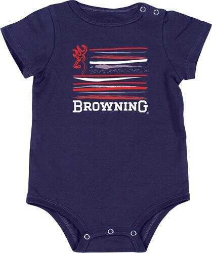 Browning BABY'S Chipmunk Body Suit 9-Month Navy Blue W/Logo<