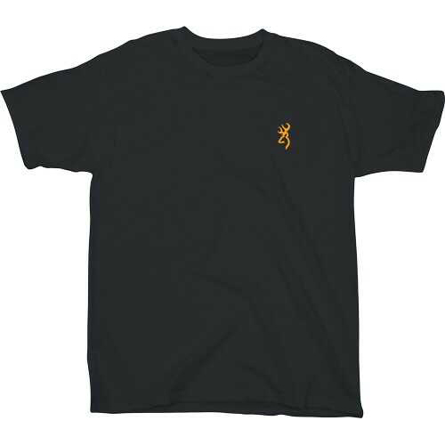 Browning Mens Buckmark Logo Short Sleeve T Shirt Cotton Black Small