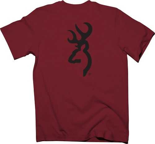 Browning Mens Buckmark Logo Short Sleeve T Shirt Cotton Red Small