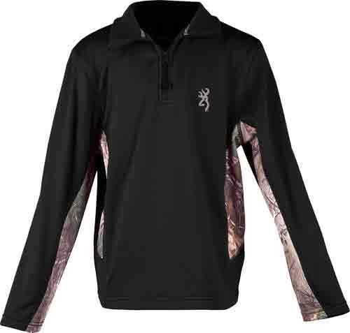 Browning BG YOUTH'S L.Sleeve Pullover Small Black/Camo<