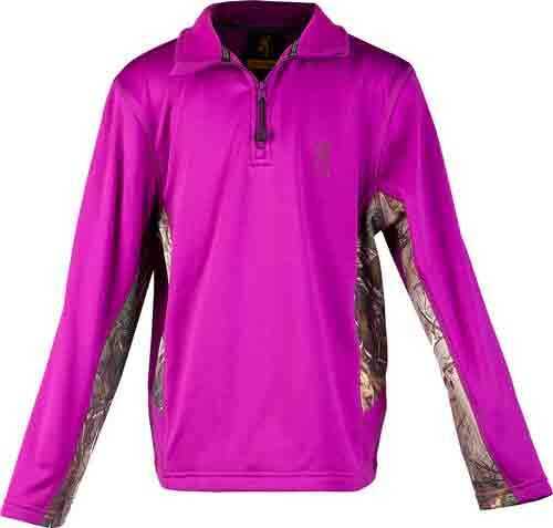 Browning BG YOUTH'S L.Sleeve Pullover Large Purple Wine/Camo<