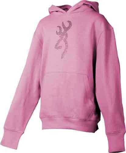 Browning YOUTH'S HOODIE BLING Small Bubblegum W/Logo<