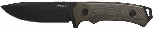 Woox Knife Rock 62 Fixed Blade 4.25" Black Micarta Plain Handle