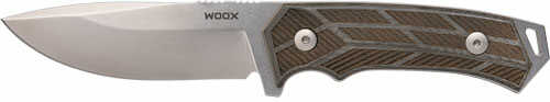 Woox Knife Rock 62 Fixed Blade 4.25" Grey Micarta Engraved