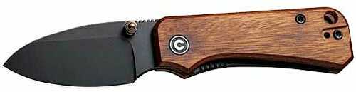 CIVIVI Knife Baby Banter 2.34" Wood/Black STONEWASH Liner LCK