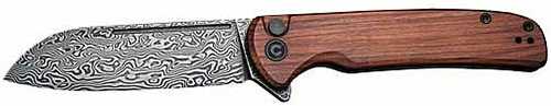 CIVIVI Knife Chevalier 3.46" CUIBOURTIA Wood/Black Damascus
