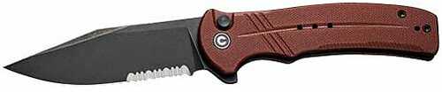 CIVIVI Knife Cogent 3.47" Burgundy G10/Black STONEWASH