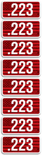 MTM Ammo Caliber LABELS .223 8-Pack