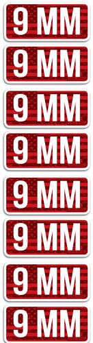 MTM Ammo Caliber LABELS 9MM 8-Pack