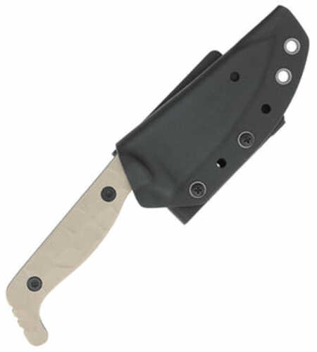 Cobratec Kingpin 4" Fixed Blade Tan D2 Steel With Kydex Sheath