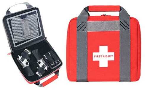 G.P.S. Tactical First Aid Kit Pistol Case Large 2-Handgun Red